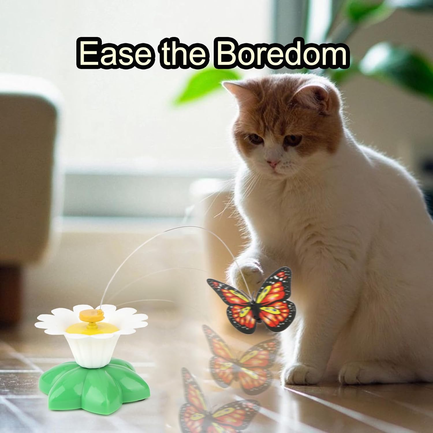 Electric Rotating Butterfly Toy For Cats
