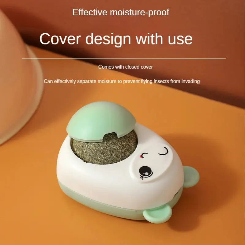 Rotating Catnip Lick Ball – Natural Cat Treat & Playtime Delight