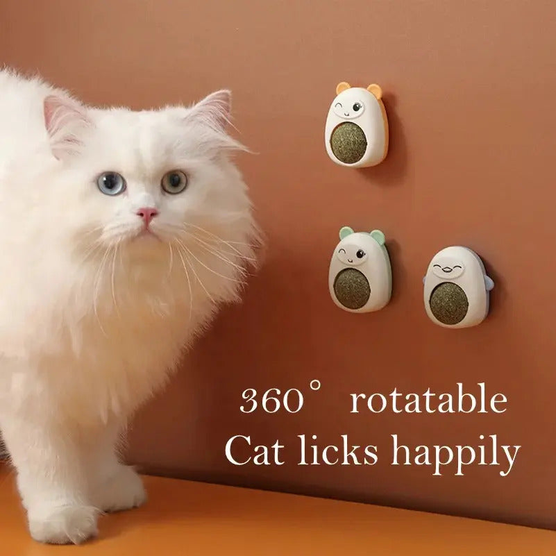 Rotating Catnip Lick Ball – Natural Cat Treat & Playtime Delight