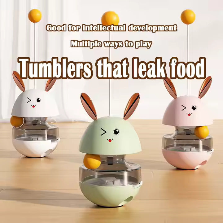 Interactive Self Balancing Cat Toy - Rabbit Shape with Ball