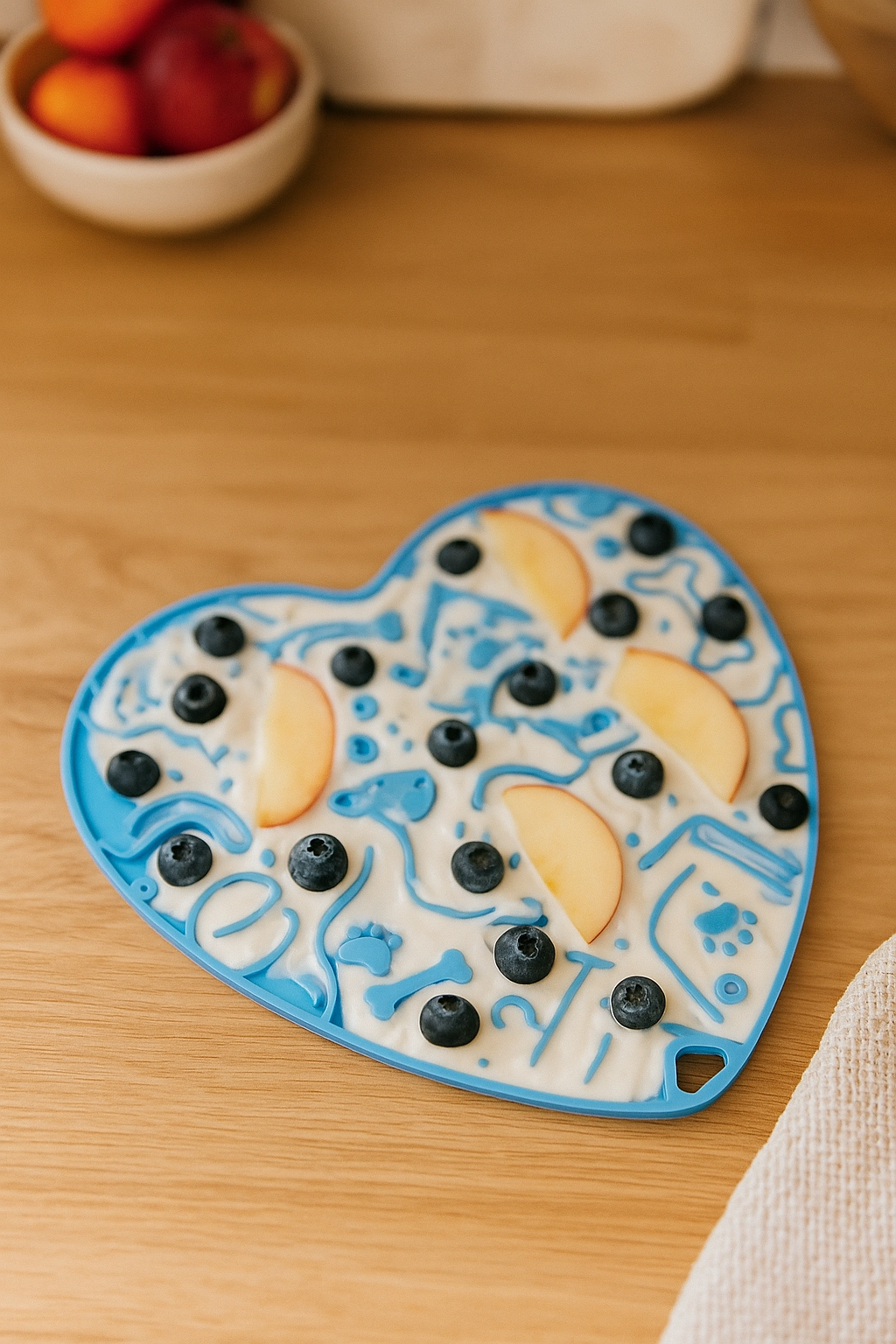 Heart-Shaped Silicone Licking Mat for Dogs & Cats