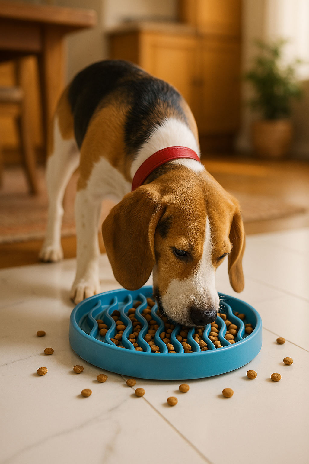 Silicone Slow Feeder Bowl – Anti-Gulping Design for Dogs & Cats