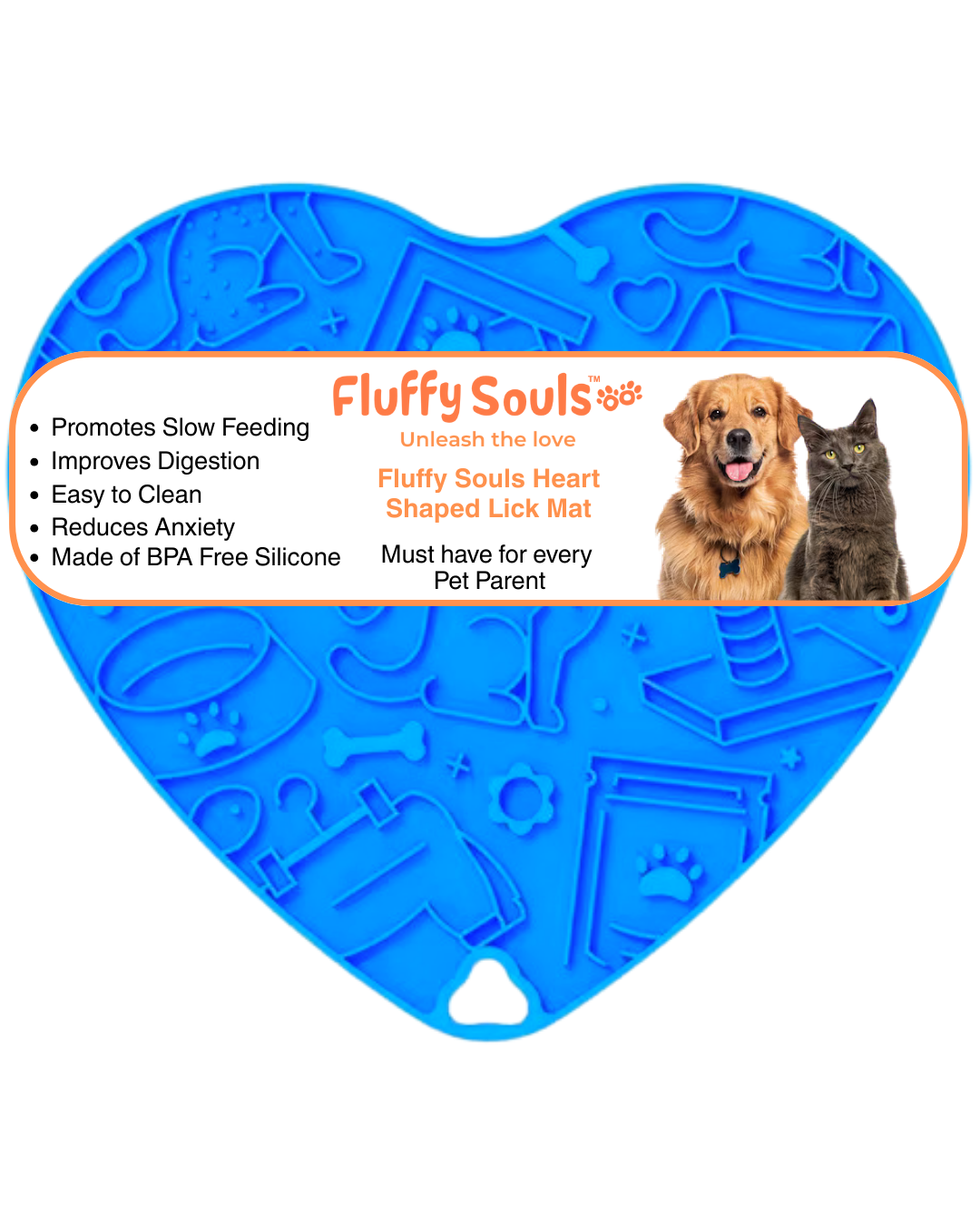 Heart-Shaped Silicone Licking Mat for Dogs & Cats
