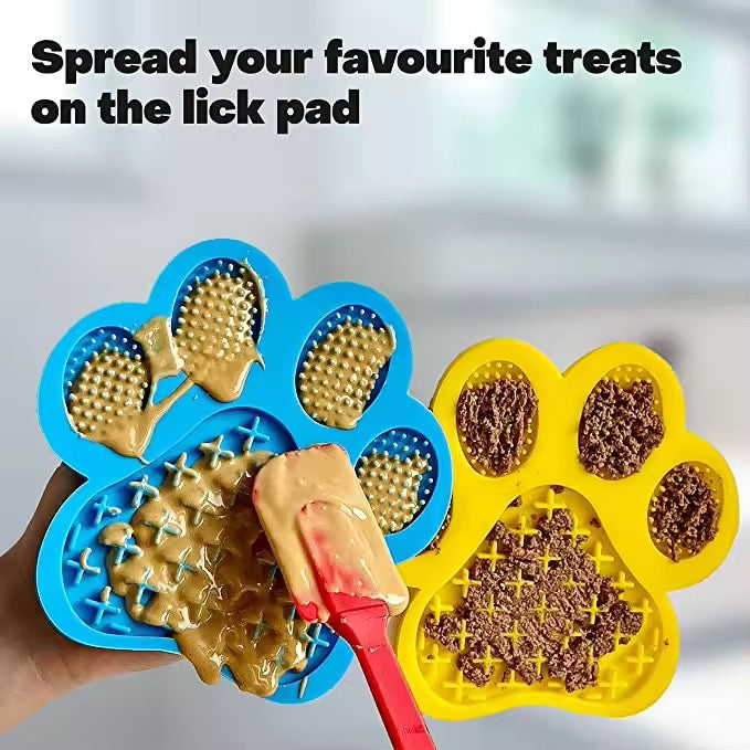 Paw-Shaped Silicone Licking Mat for Dogs & Cats