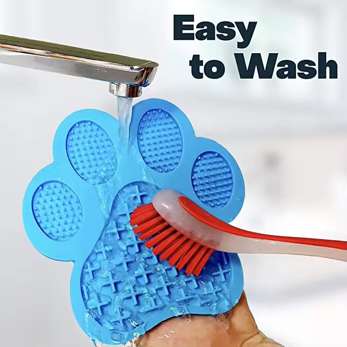 Paw-Shaped Silicone Licking Mat for Dogs & Cats