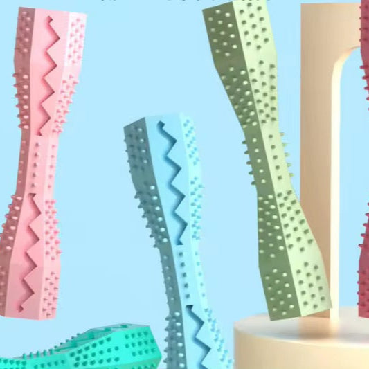 Dog Chew Toothbrush Stick – Soft Rubber Dental Toy for Healthy Teeth & Gums