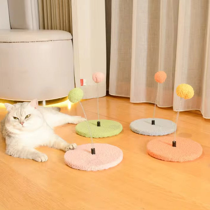 Teasing Stick with Spring Ball - Cat Interactive Toy