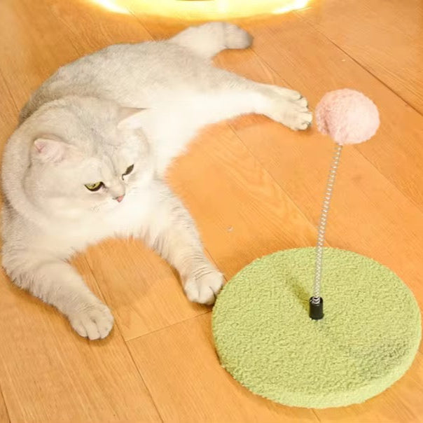 Teasing Stick with Spring Ball - Cat Interactive Toy