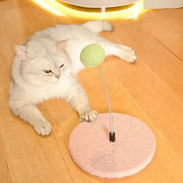 Teasing Stick with Spring Ball - Cat Interactive Toy