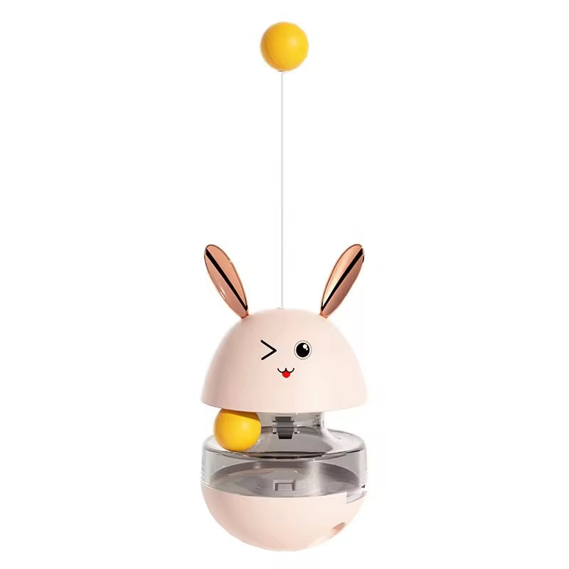 Interactive Self Balancing Cat Toy - Rabbit Shape with Ball