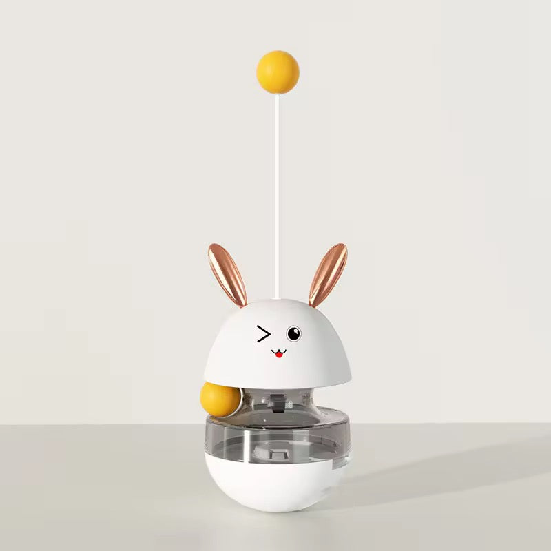 Interactive Self Balancing Cat Toy - Rabbit Shape with Ball