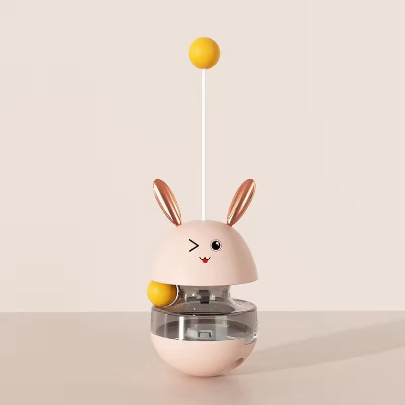 Interactive Self Balancing Cat Toy - Rabbit Shape with Ball