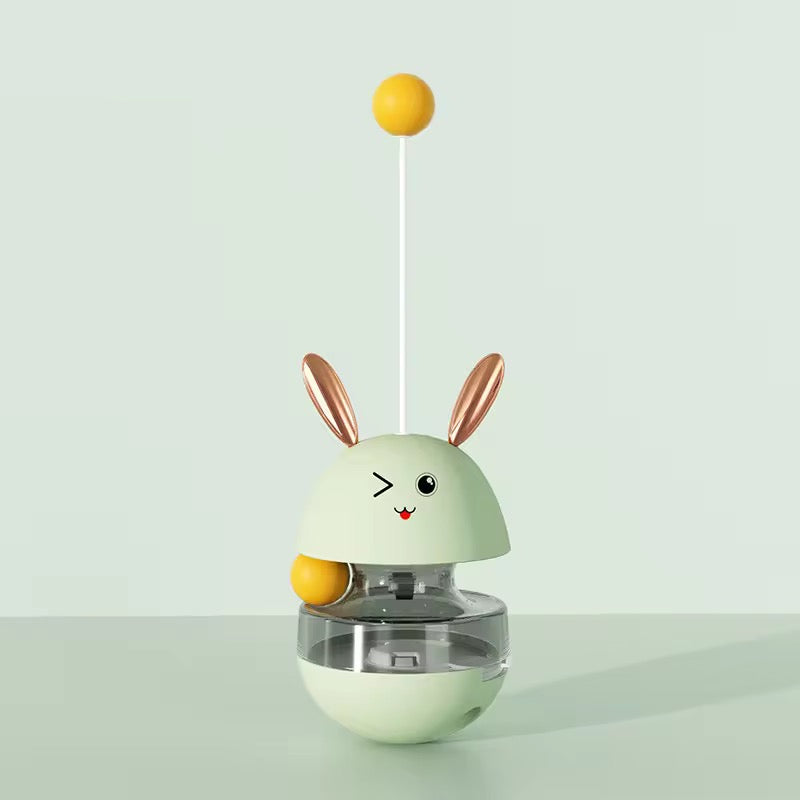 Interactive Self Balancing Cat Toy - Rabbit Shape with Ball
