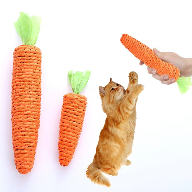 Natural Sisal Carrot Cat Chew Toy
