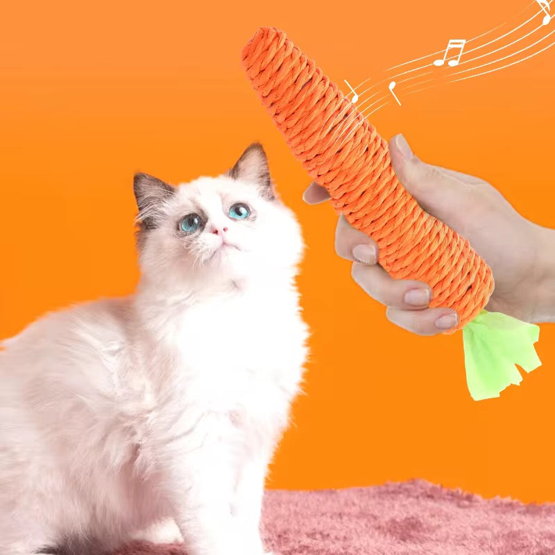 Natural Sisal Carrot Cat Chew Toy