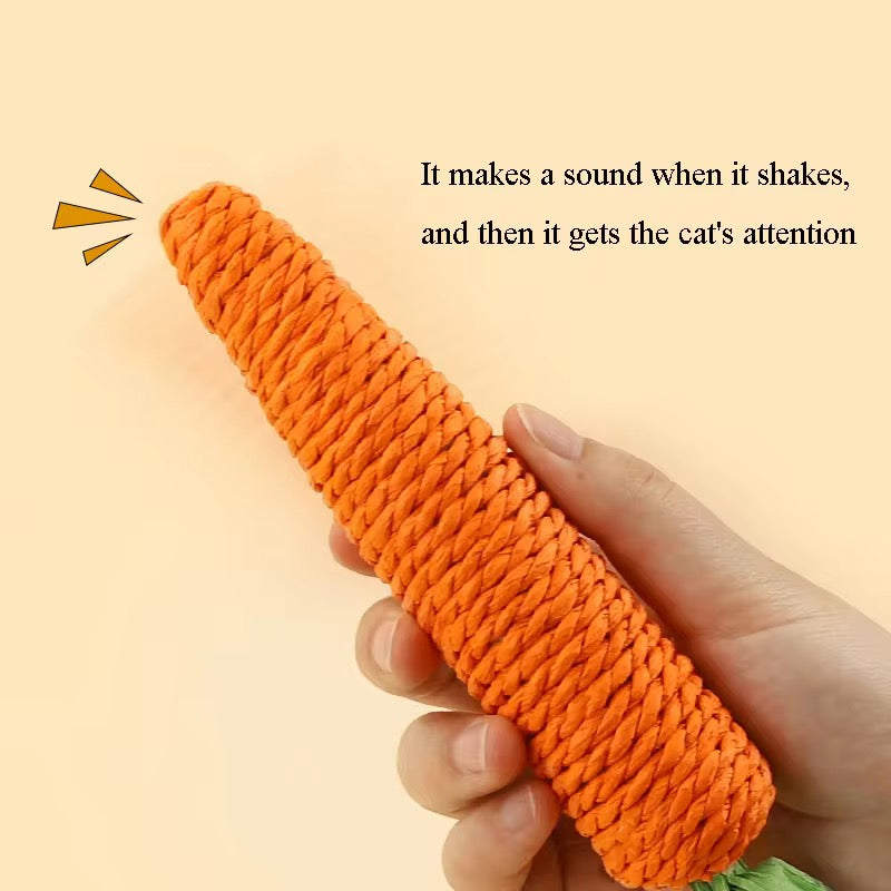 Natural Sisal Carrot Cat Chew Toy