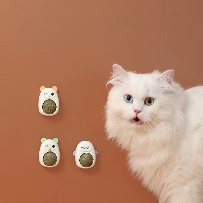 Rotating Catnip Lick Ball – Natural Cat Treat & Playtime Delight