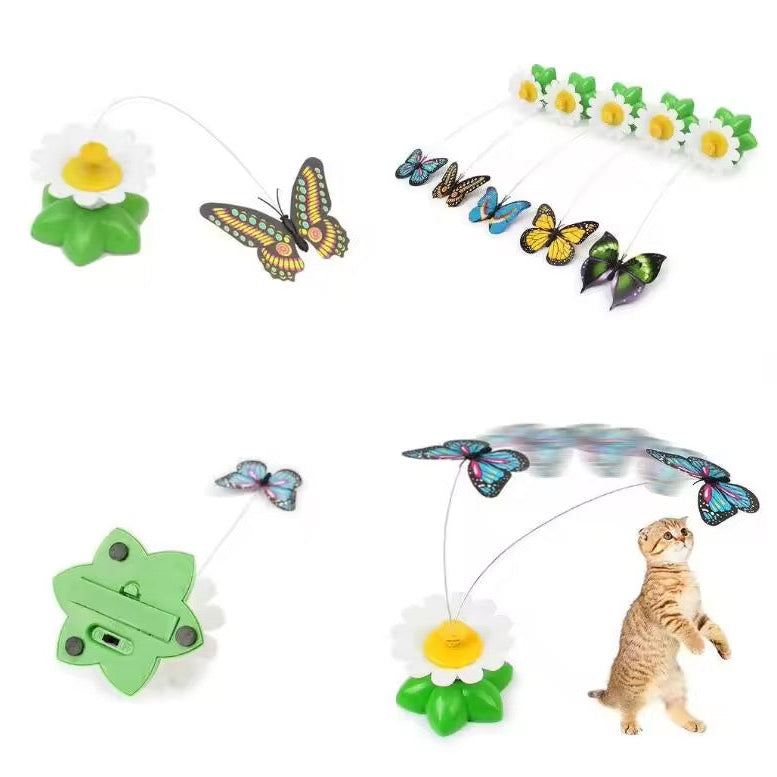Electric Rotating Butterfly Toy For Cats