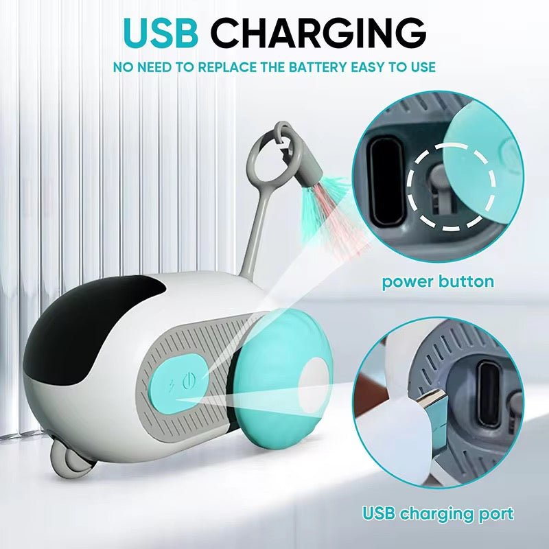 Remote Controlled TurboTail Mouse Interactive Cat Teaser Toy - With 2 Speed Modes