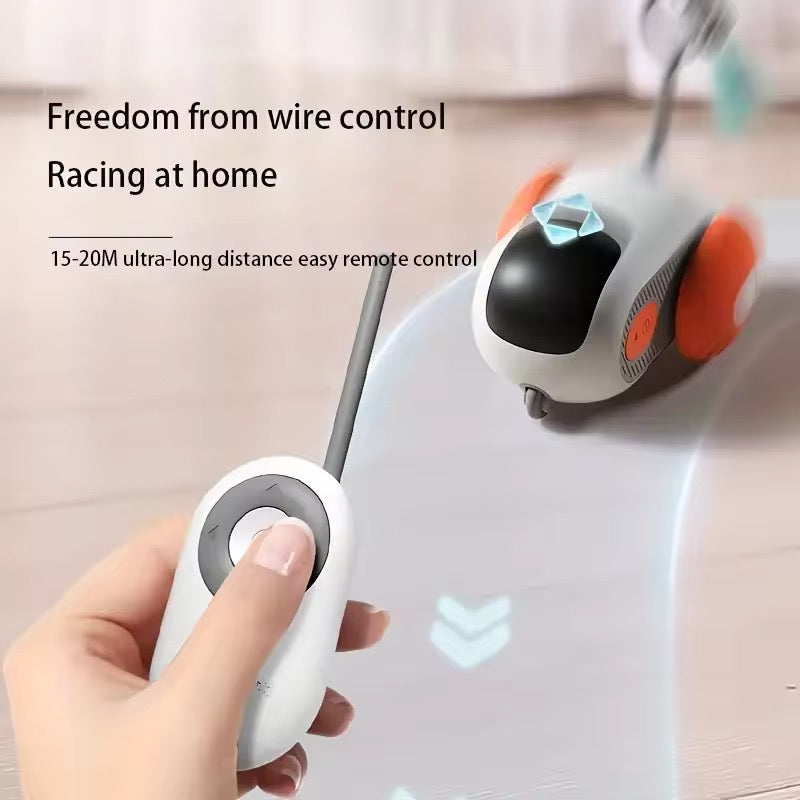 Remote Controlled TurboTail Mouse Interactive Cat Teaser Toy - With 2 Speed Modes