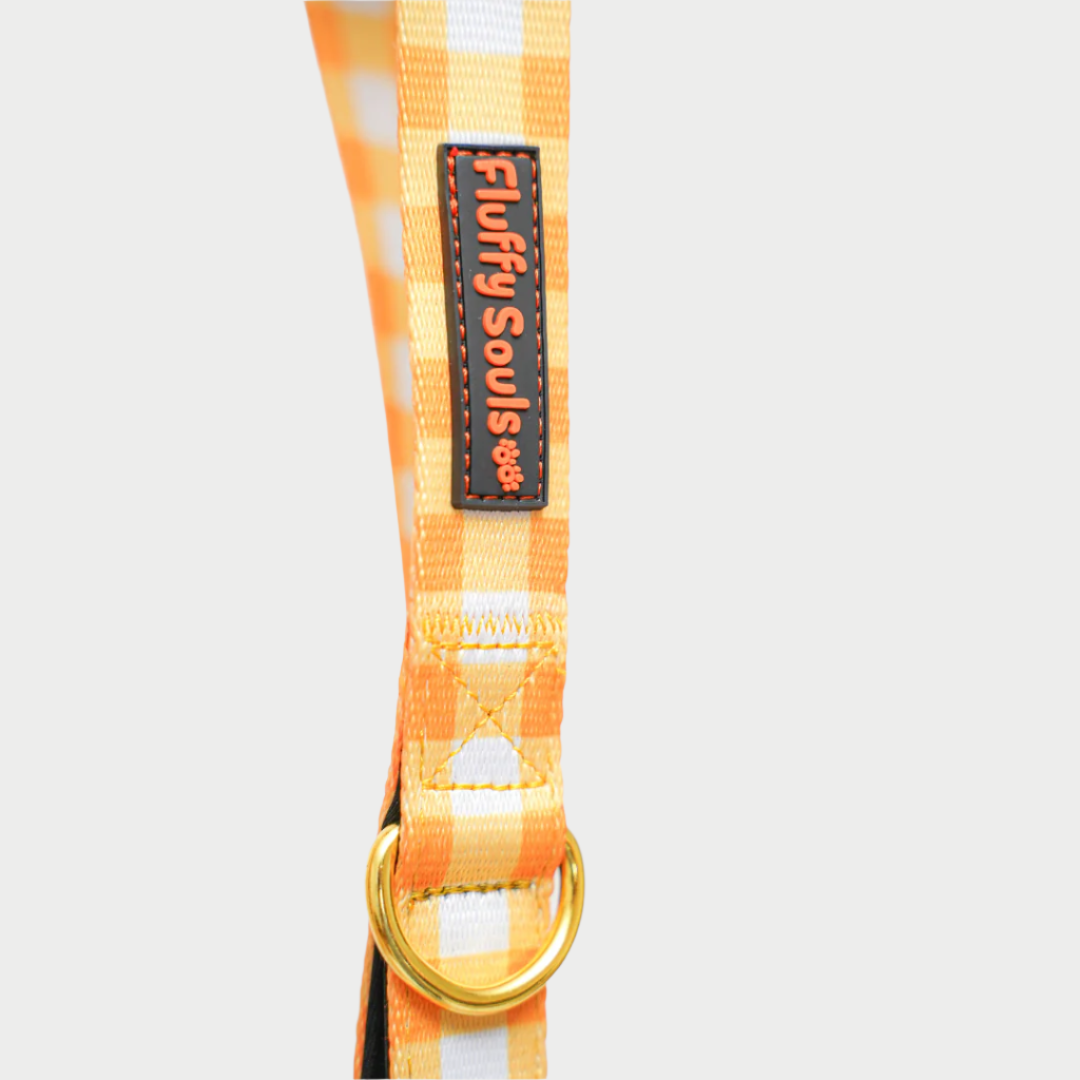 Yellow Checks Dog Leash