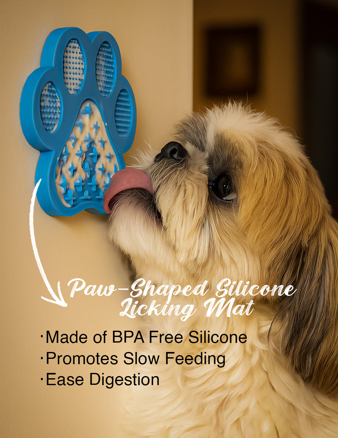 Paw-Shaped Silicone Licking Mat for Dogs & Cats