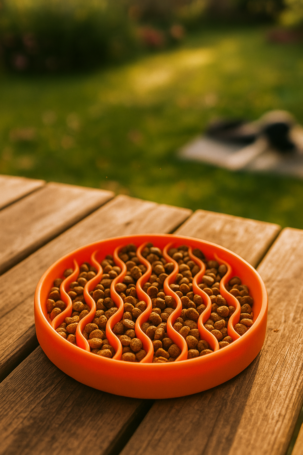 Silicone Slow Feeder Bowl – Anti-Gulping Design for Dogs & Cats