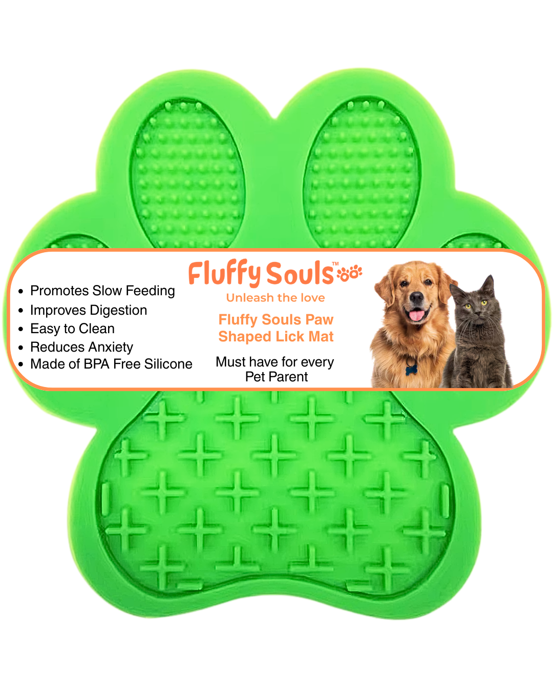Paw-Shaped Silicone Licking Mat for Dogs & Cats