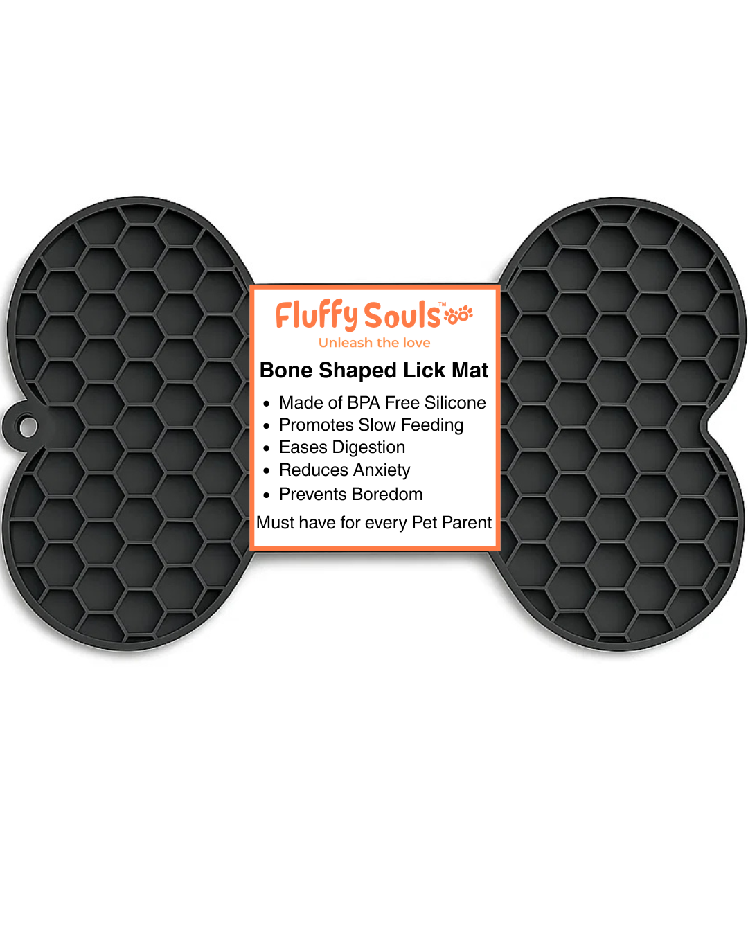 Bone-Shaped Silicone Licking Mat for Dogs & Cats