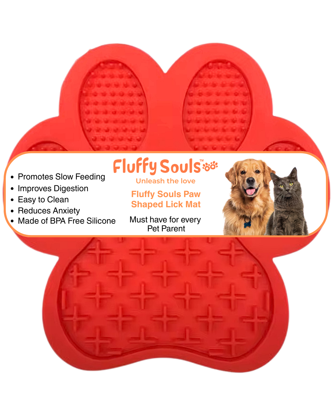 Paw-Shaped Silicone Licking Mat for Dogs & Cats