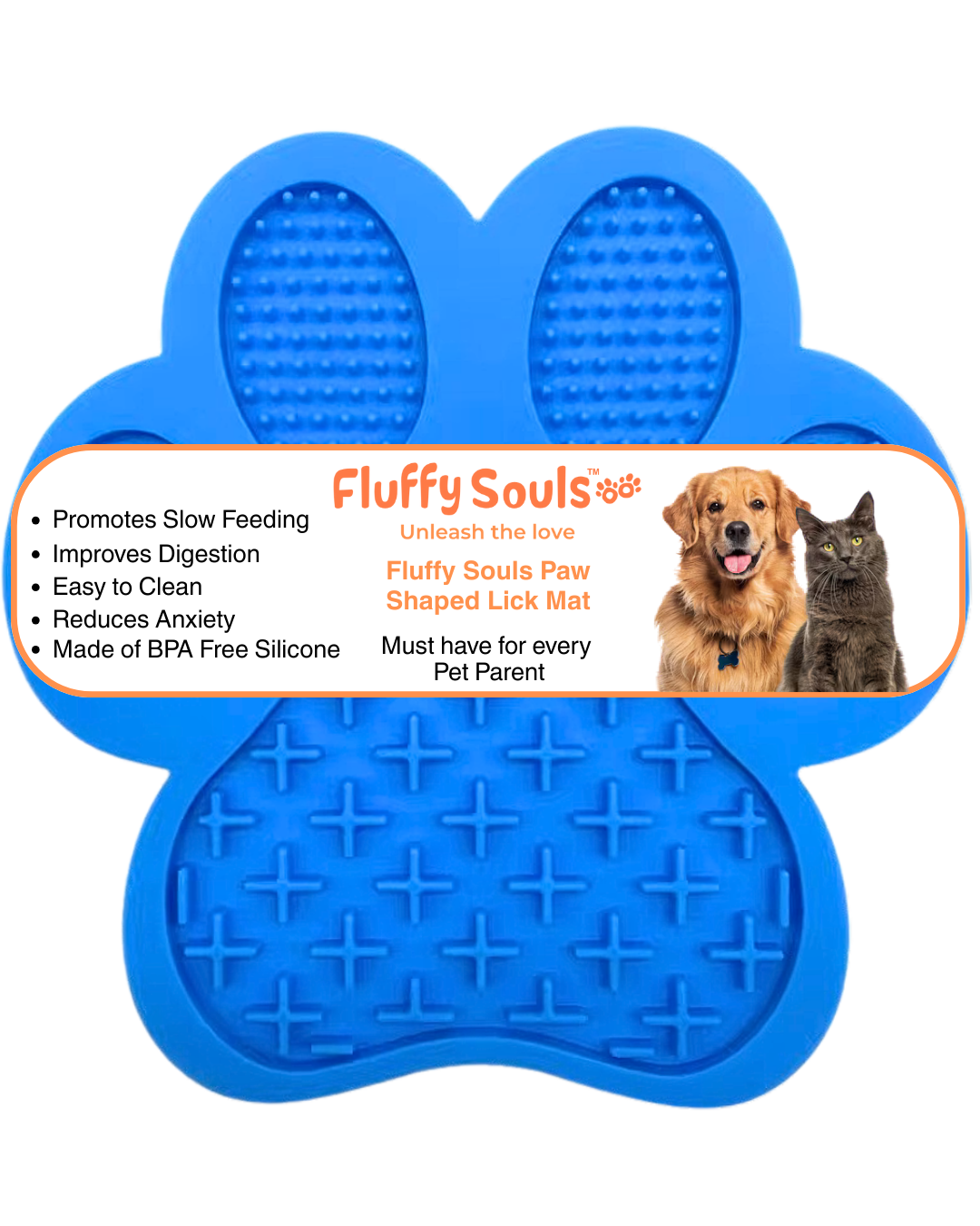 Paw-Shaped Silicone Licking Mat for Dogs & Cats